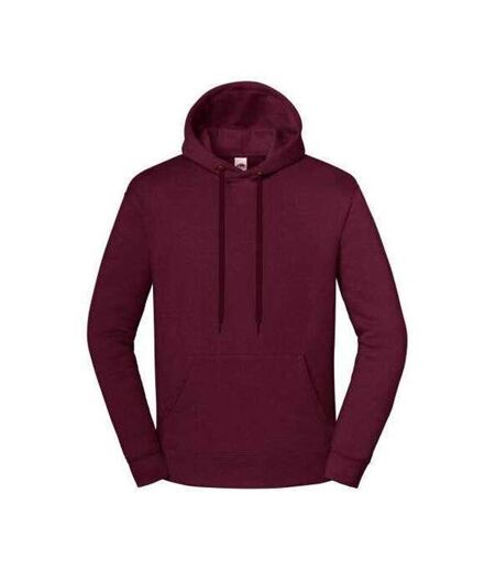 Sweat Uni À Capuche Iconic Premium Adulte Bordeaux Fruit Of The Loom