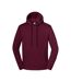 Sweat Uni À Capuche Iconic Premium Adulte Bordeaux Fruit Of The Loom-1