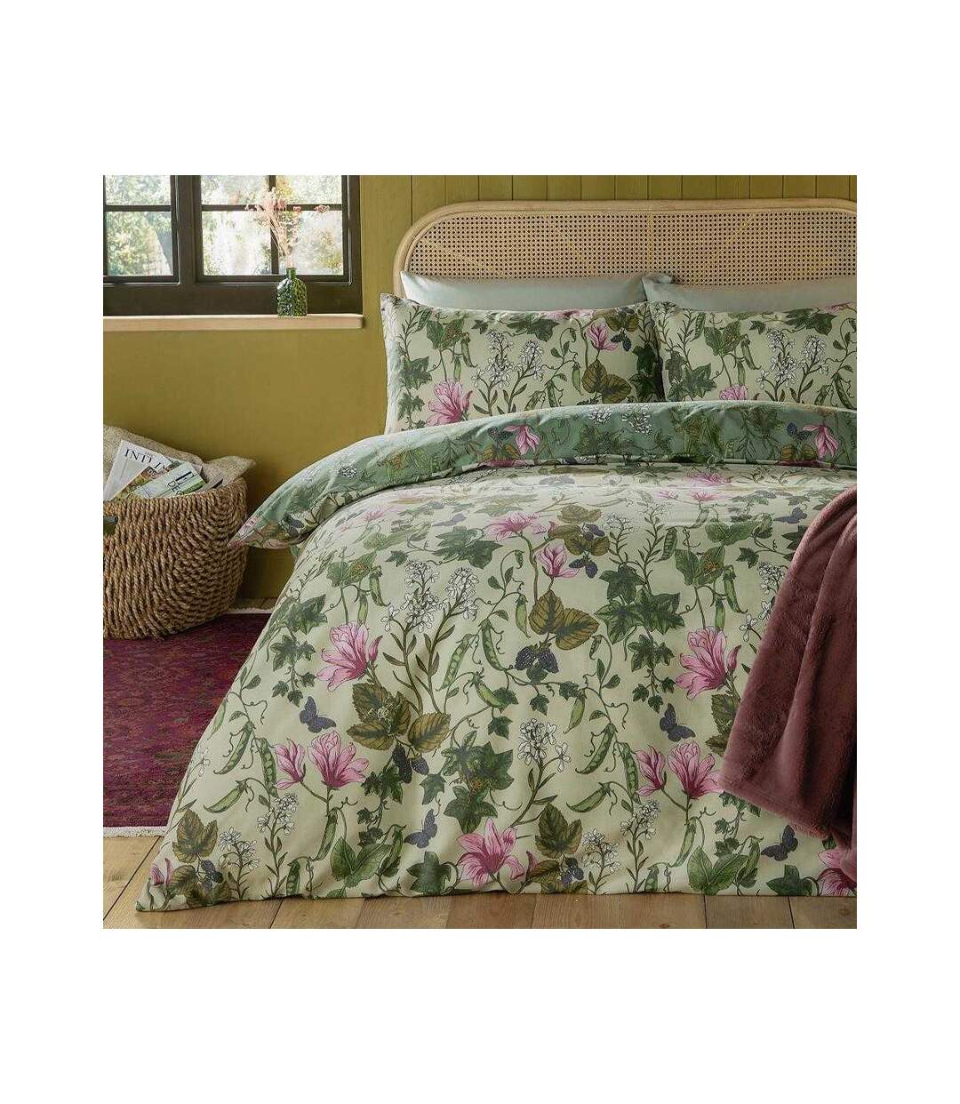 Parure De Lit Motif/style Floral Mystic Berry Vert Furn-3