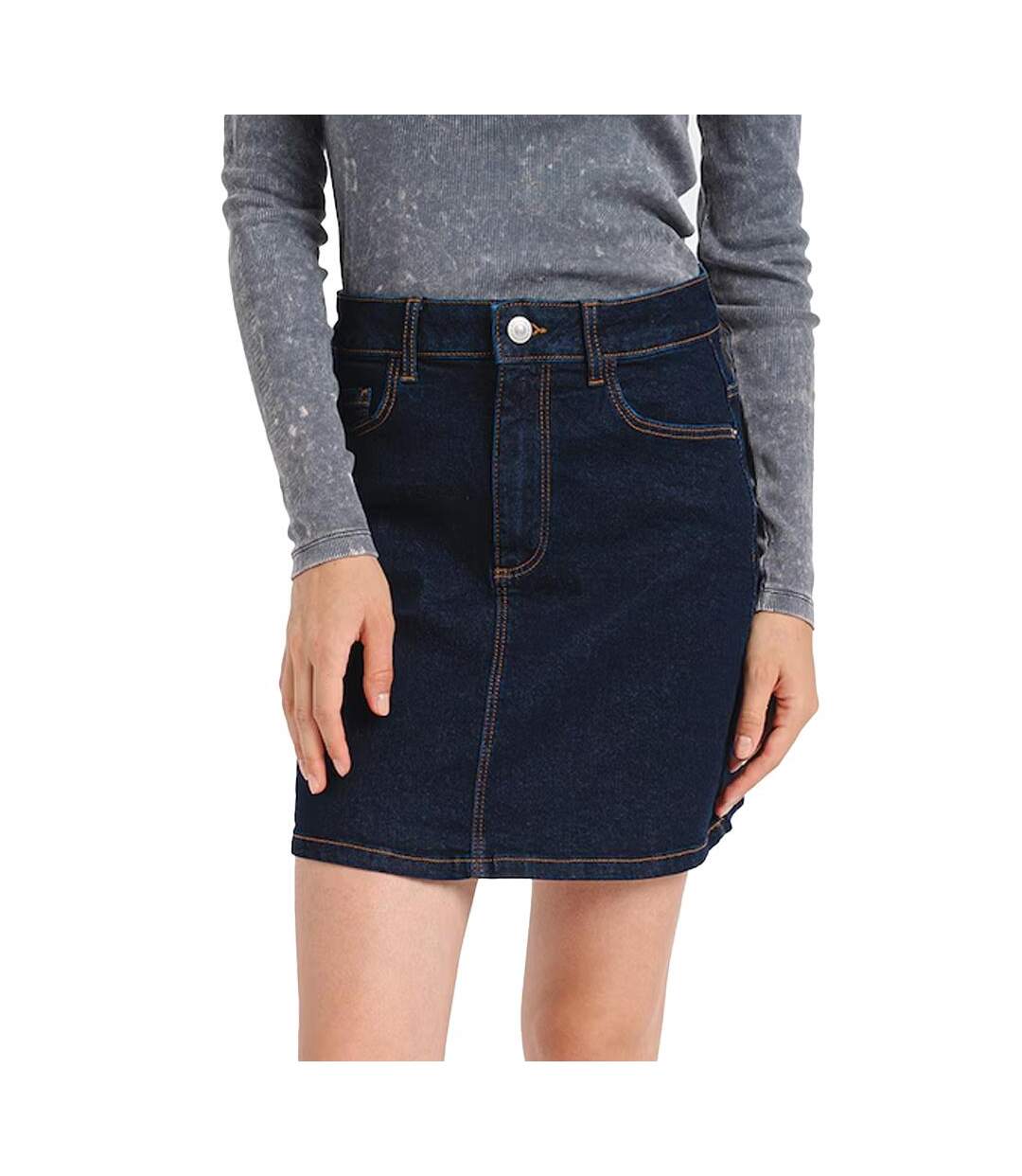 Jupe bleu brut femme pieces juna-1