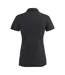 Womens/ladies Stretch Polo Shirt Black Printer-3