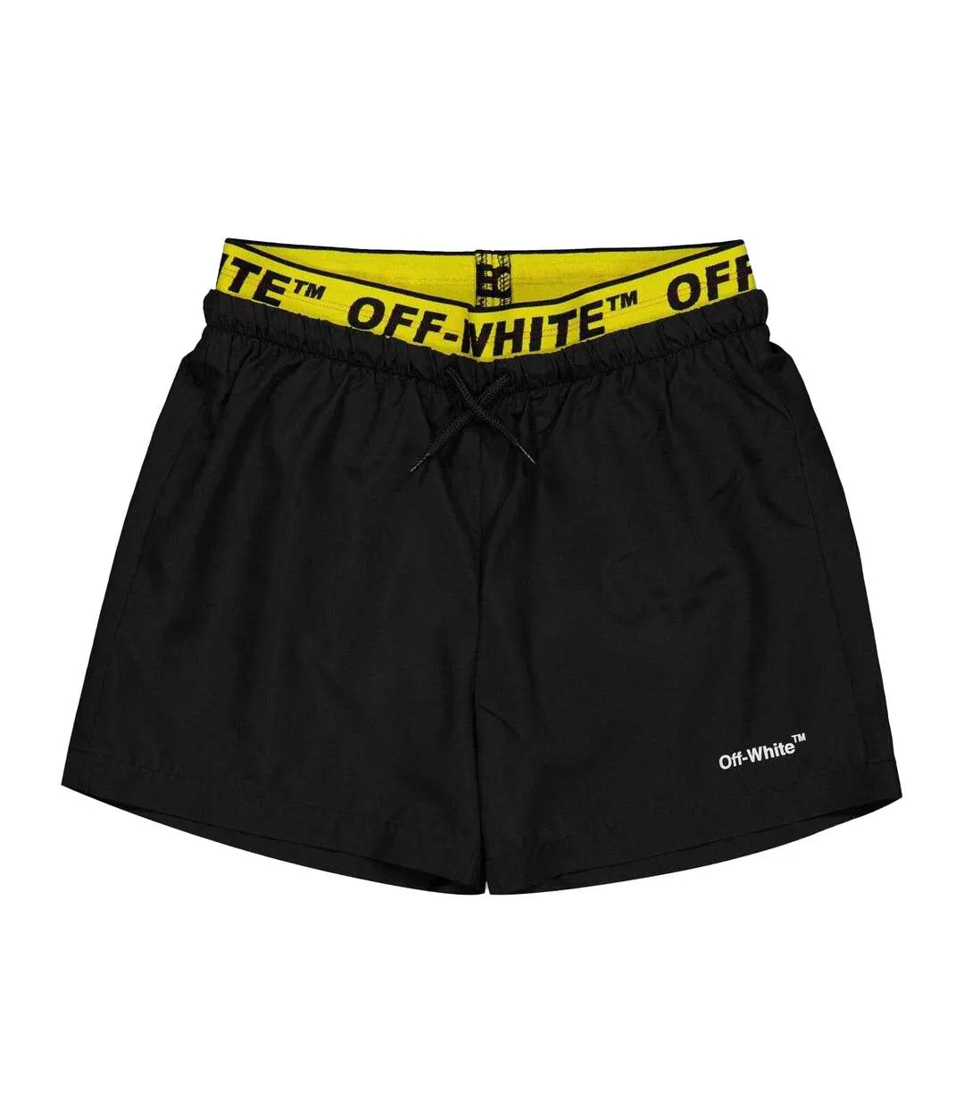 Short De Bain Homme Noir Off White-1