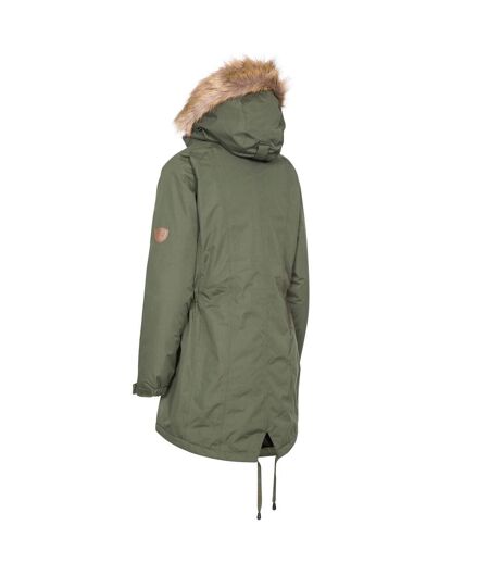 Trespass Womens/Ladies Celebrity Insulated Longer Length Parka Jacket (Moss)