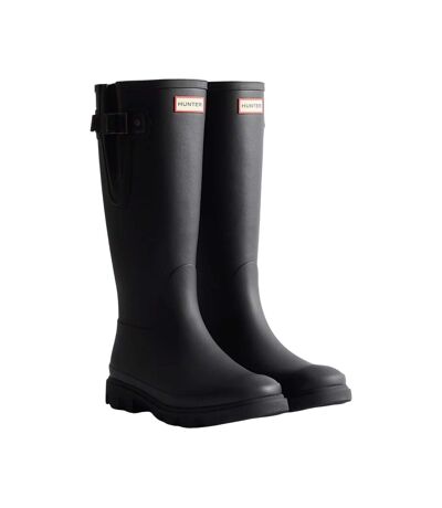 Mens downpour adjustable wellington boots dark olive/black Hunter