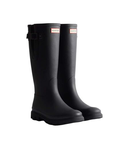 Mens downpour adjustable wellington boots dark olive/black Hunter