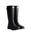 Mens downpour adjustable wellington boots dark olive/black Hunter-1