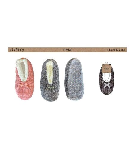 Pantoufles Femme CASA AND CO - Pack de 2