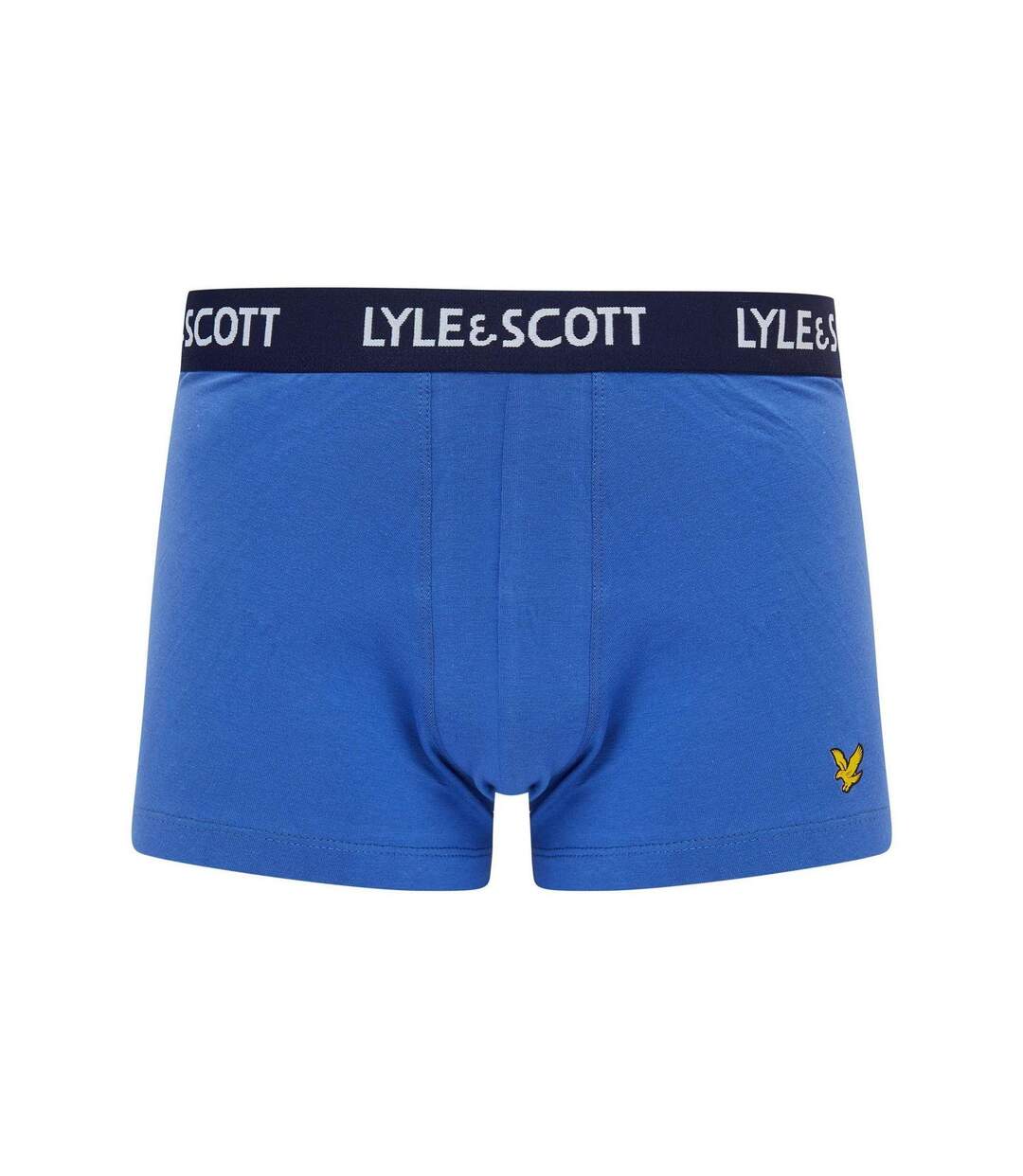 Lot De 5  Boxers Motif/style Marque Sur Taille Et Logo Brodé Homme Bleu Lyle & Scott-2