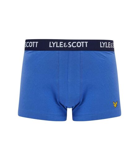 Lot De 5  Boxers Motif/style Marque Sur Taille Et Logo Brodé Homme Bleu Lyle & Scott