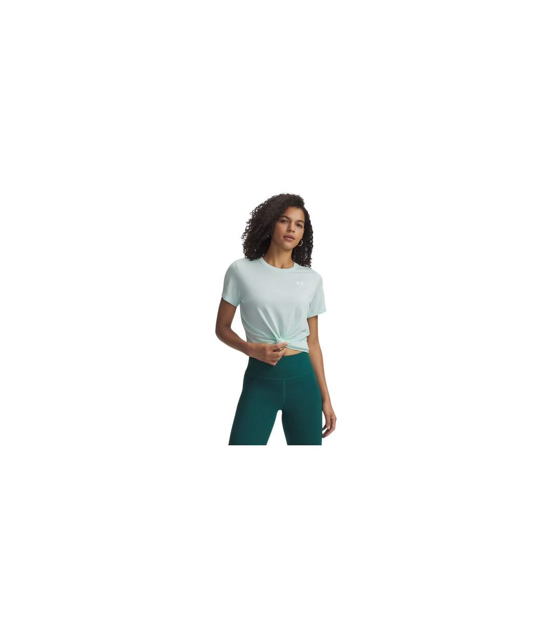 Womens/ladies Twist Short-sleeved T-shirt Mint Under Armour-1