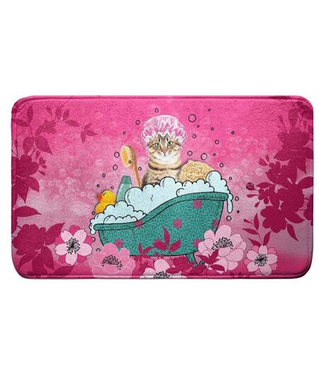 Tapis de Salle de Bain Chatibulle 45x75cm Rose
