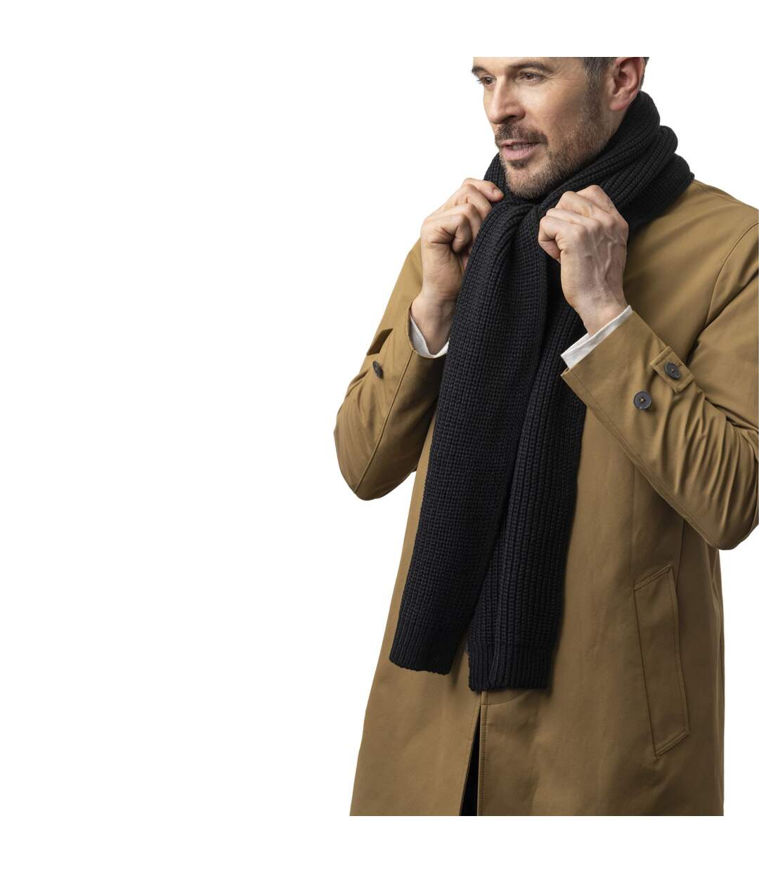 Mens Windproof Fleece Thermal Winter Scarf for Cold Weather-5