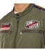 Veste zippée homme de moto en polyester avec patchs Oil Vondutch-5