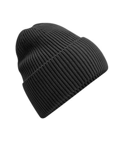 Unisex adult cuffed oversized beanie charcoal Beechfield