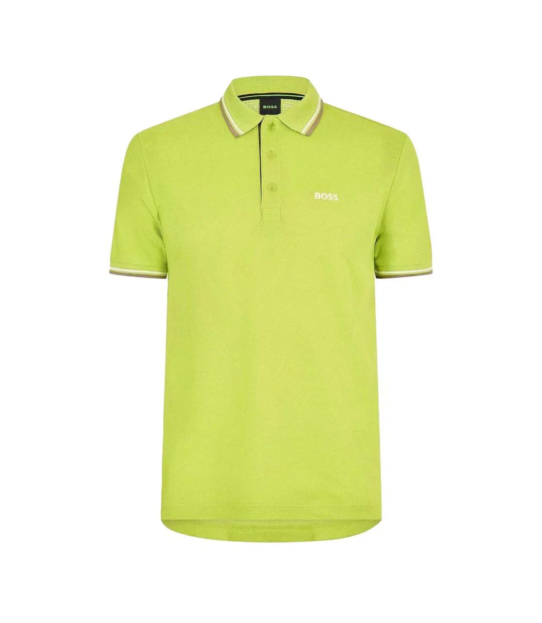 Mens Paddy Short-sleeved Polo Shirt Pastel Green Boss-1