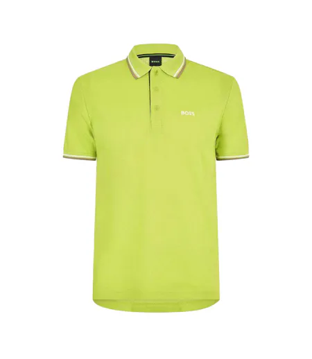 Mens Paddy Short-sleeved Polo Shirt Pastel Green Boss