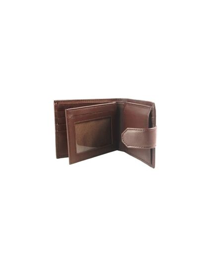 Eastern Counties Leather Unisex Adult Grayson Bi-Fold Leather Contrast Piping Wallet (Brown) (One Size) - UTEL414