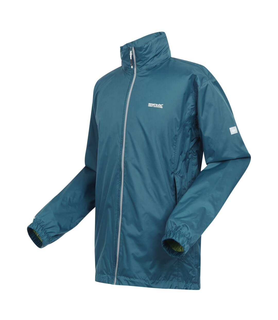 Mens lyle iv waterproof hooded jacket moroccan blue/citron lime Regatta-3
