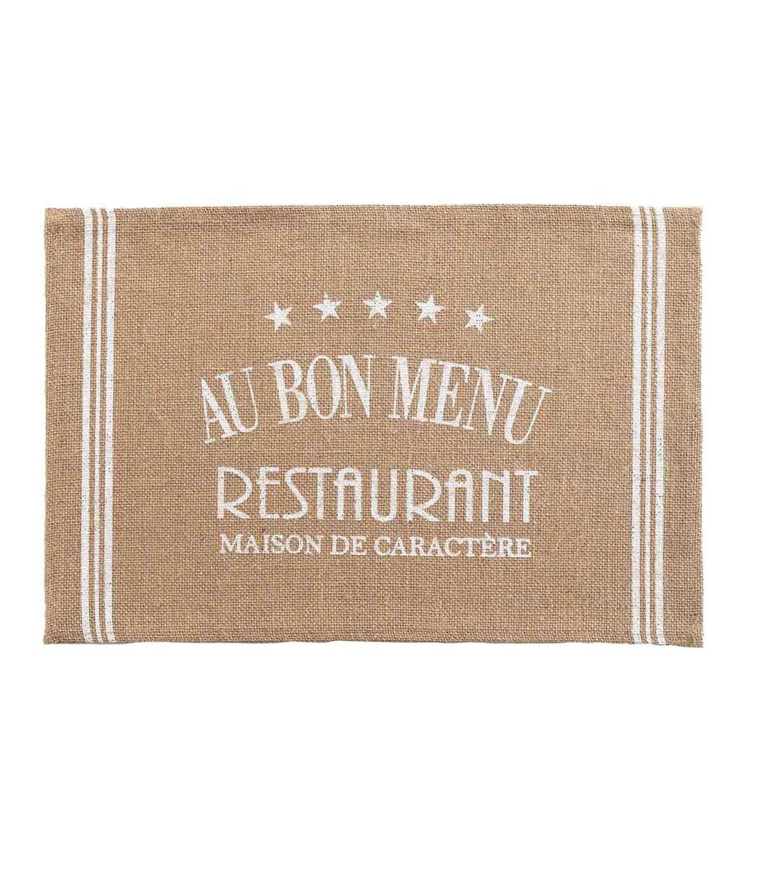 Set de Table en Jute Diner 30x45cm Blanc-1