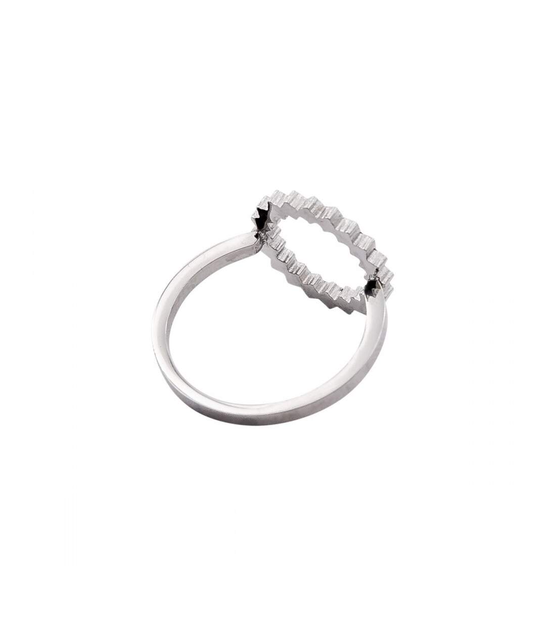 Splendide Bague Femme Acier Ornée Zirconium-3