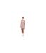 Womens/ladies Crew Neck Mini Shirt Dress Rose Only-1