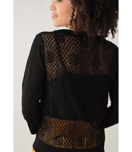 Cardigan avec dos en dentelle pour femme MILSA
