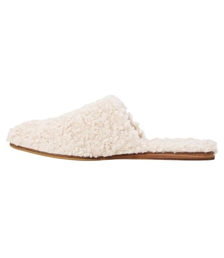 Womens/ladies Jade Slippers White Toms