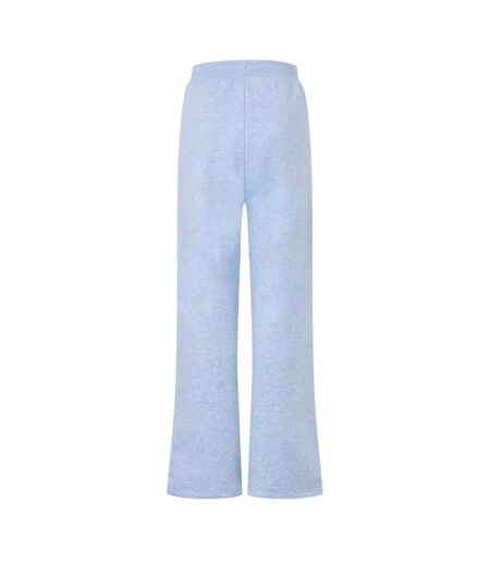 Womens/ladies Fleece Joggers Blue Marl USA Pro