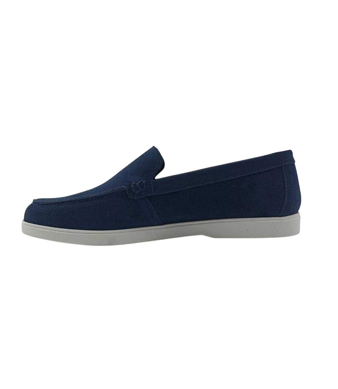 Mens Leather Slip-on Moccasins Navy Jack Wills-3