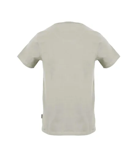 Mens Embroidered Logo Cotton T-shirt Grey Aquascutum