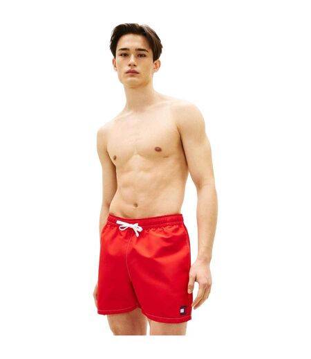 Mens Swim Shorts Deep Crimson Red Tommy Hilfiger