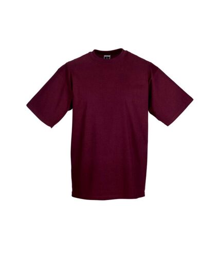 T-shirt manches courtes homme bordeaux Russell Russell