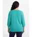 Pull léger manches 3/4 raglan col rond-2