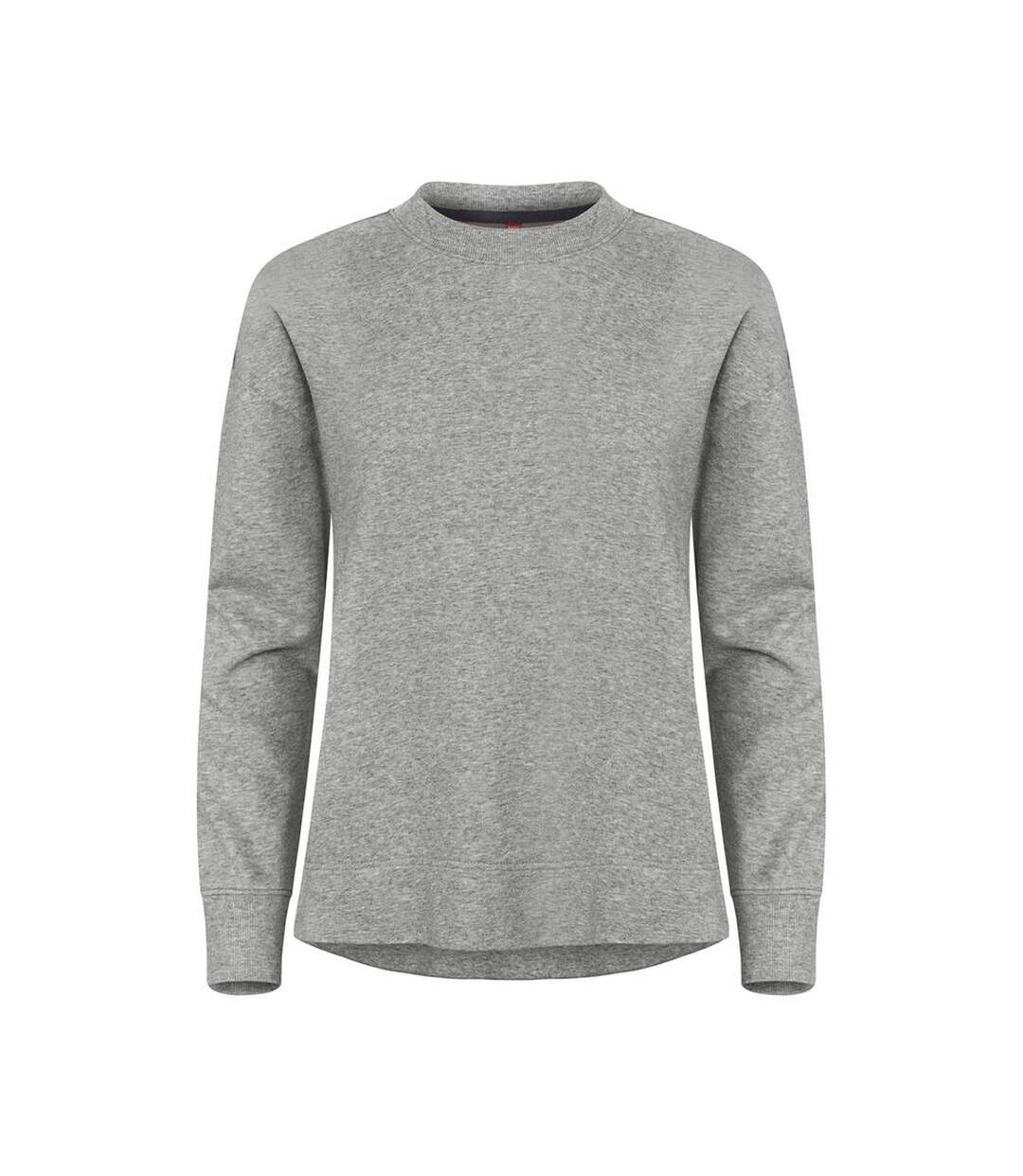 Womens/ladies miami pro round neck sweatshirt grey melange Clique-1