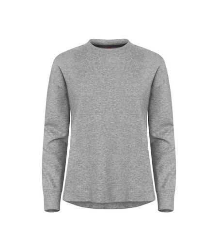 Womens/ladies miami pro round neck sweatshirt grey melange Clique
