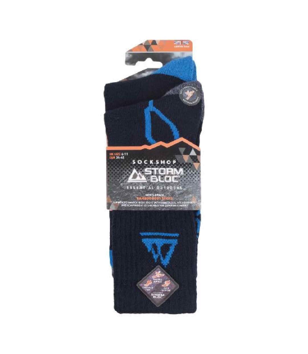 2 Paires Chaussettes de Randonnée Homme Bambou Été-2