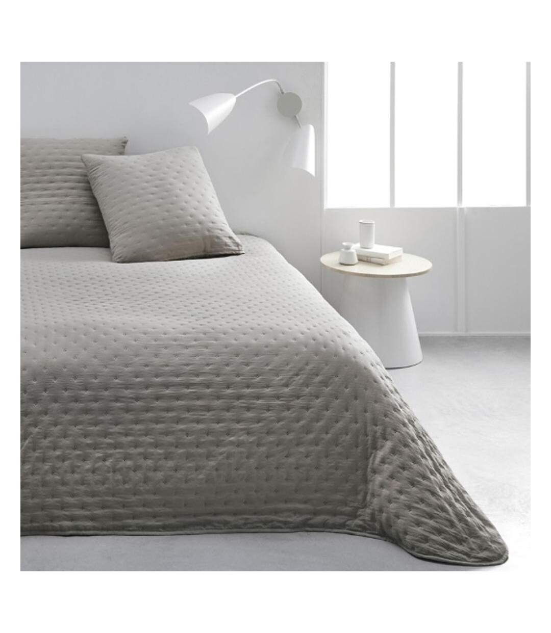 Couvre lit beige + 2 taies d'oreiller today 260x240cm-1