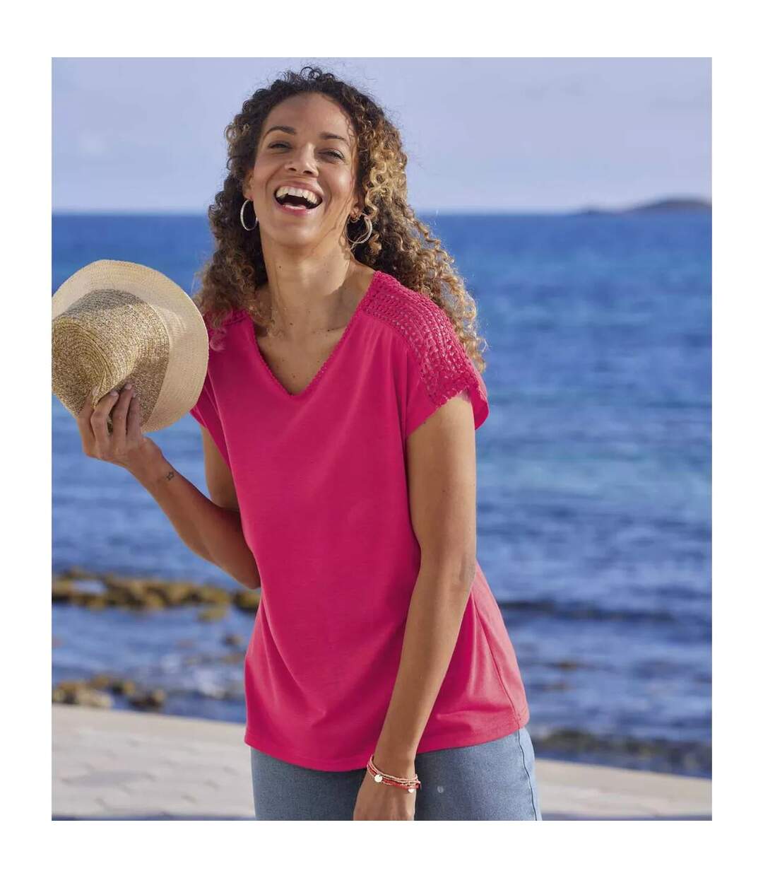 T-shirt femme rose Atlas For Women-3