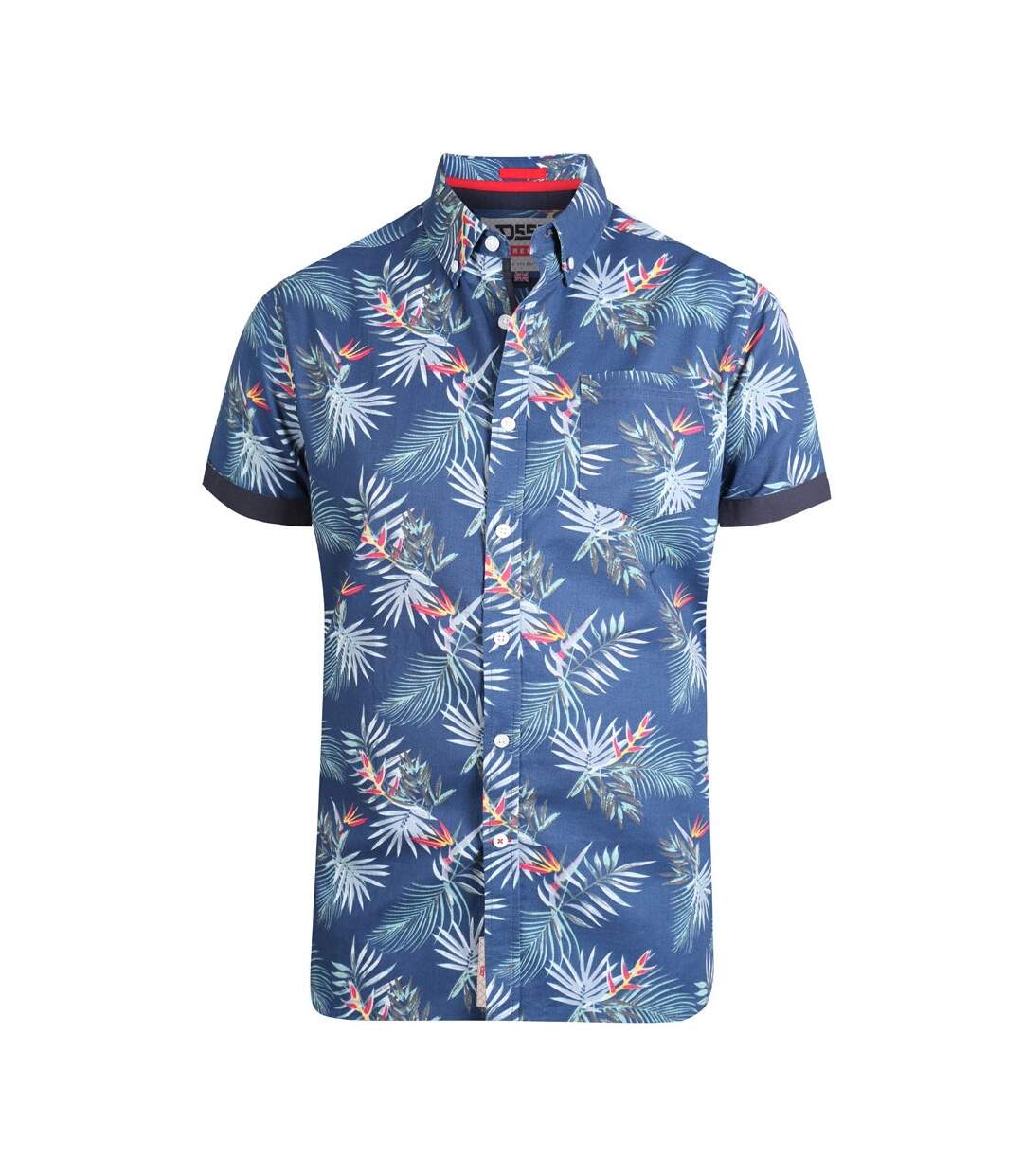 Mens pique long-sleeved t-shirt navy Cottover-1