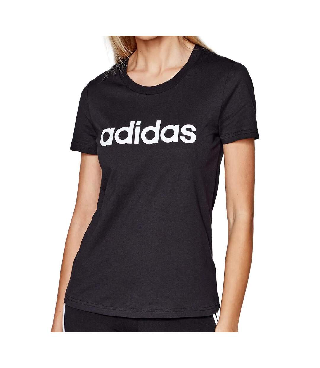 T-shirt Noir Femme Adidas Lin - S-1