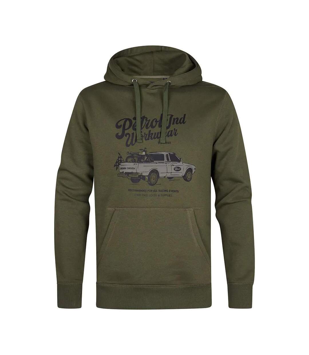 Sweat à capuche kaki homme petrol industries hoode-1