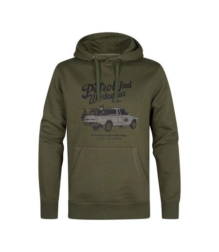 Sweat à capuche kaki homme petrol industries hoode