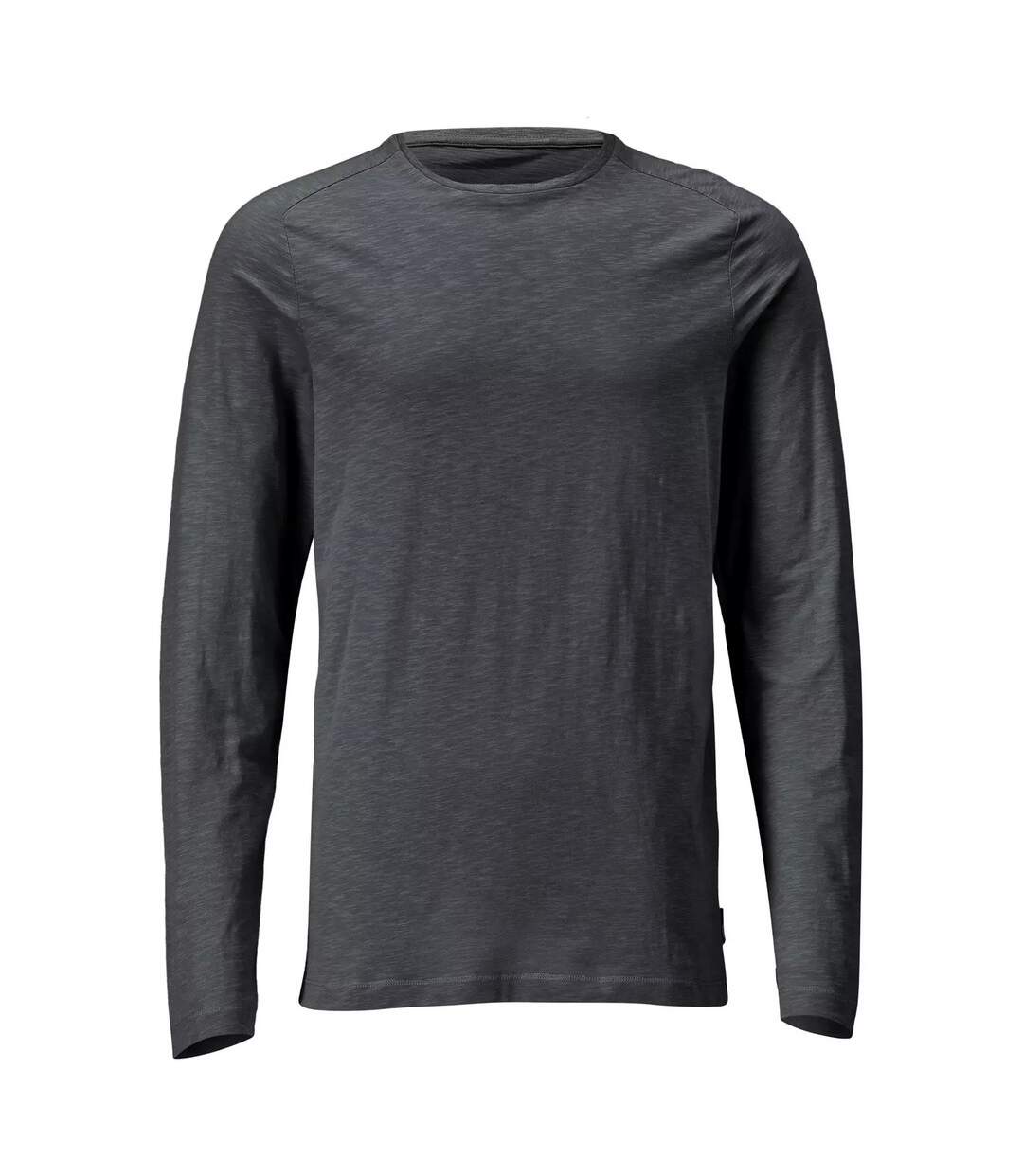 T-shirt Manches Longues Customised Homme Gris Pierre Mascot-1