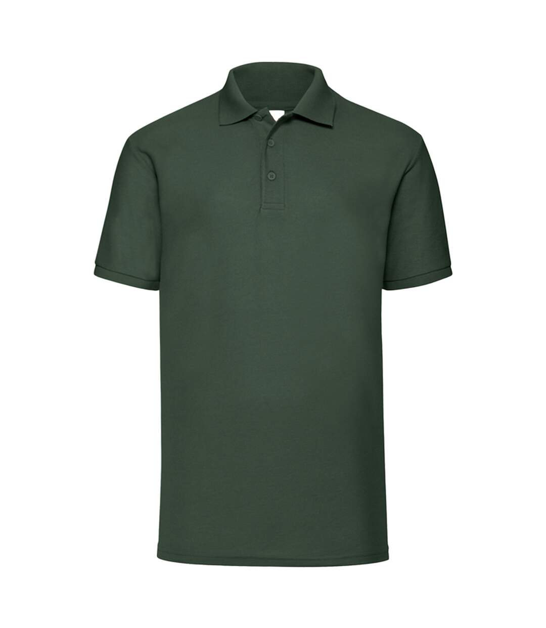 Mens 65/35 Polo Shirt Bottle Green Fruit Of The Loom-1