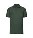 Mens 65/35 Polo Shirt Bottle Green Fruit Of The Loom-1