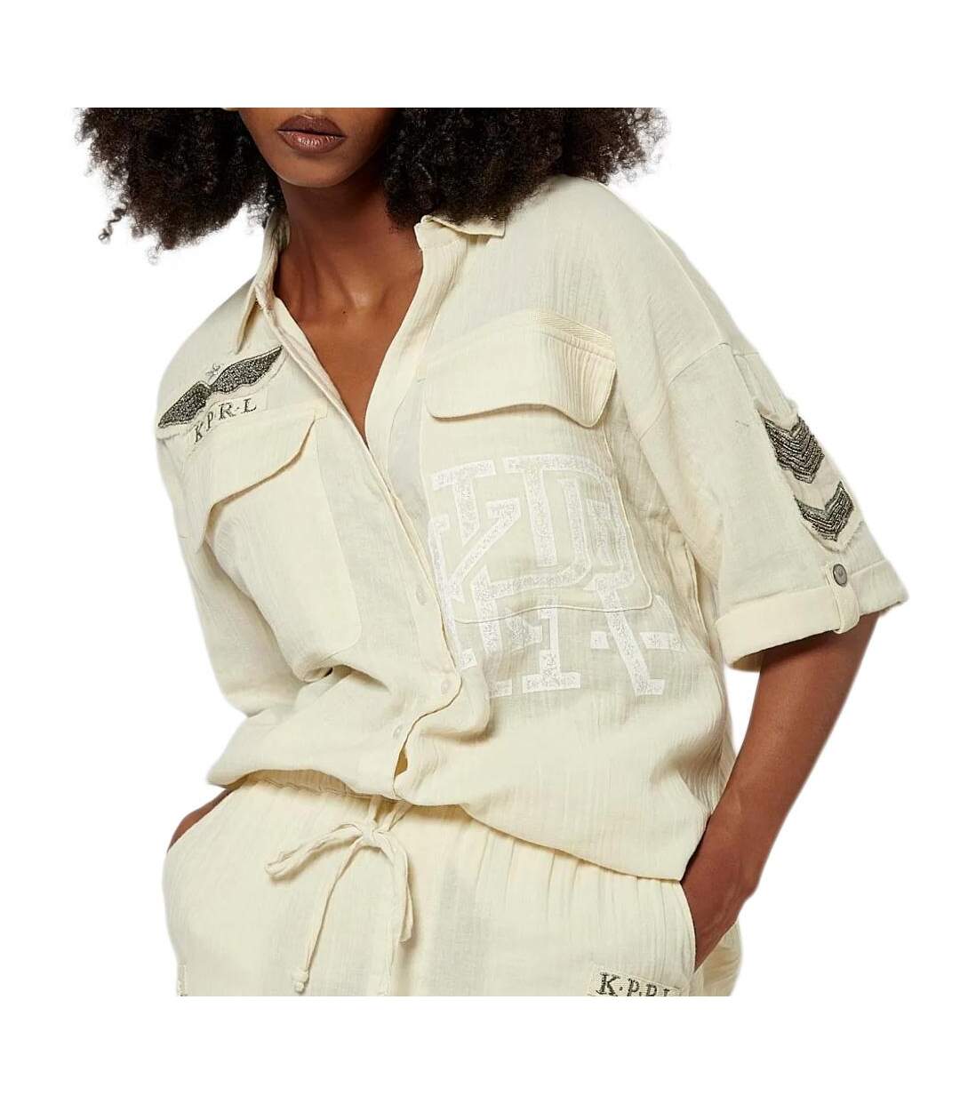 Chemise ecru femme kaporal slow-1