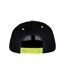 Result Headwear Unisex Adult Bronx Contrast Snapback Cap (Black/Lime) - UTPC5712