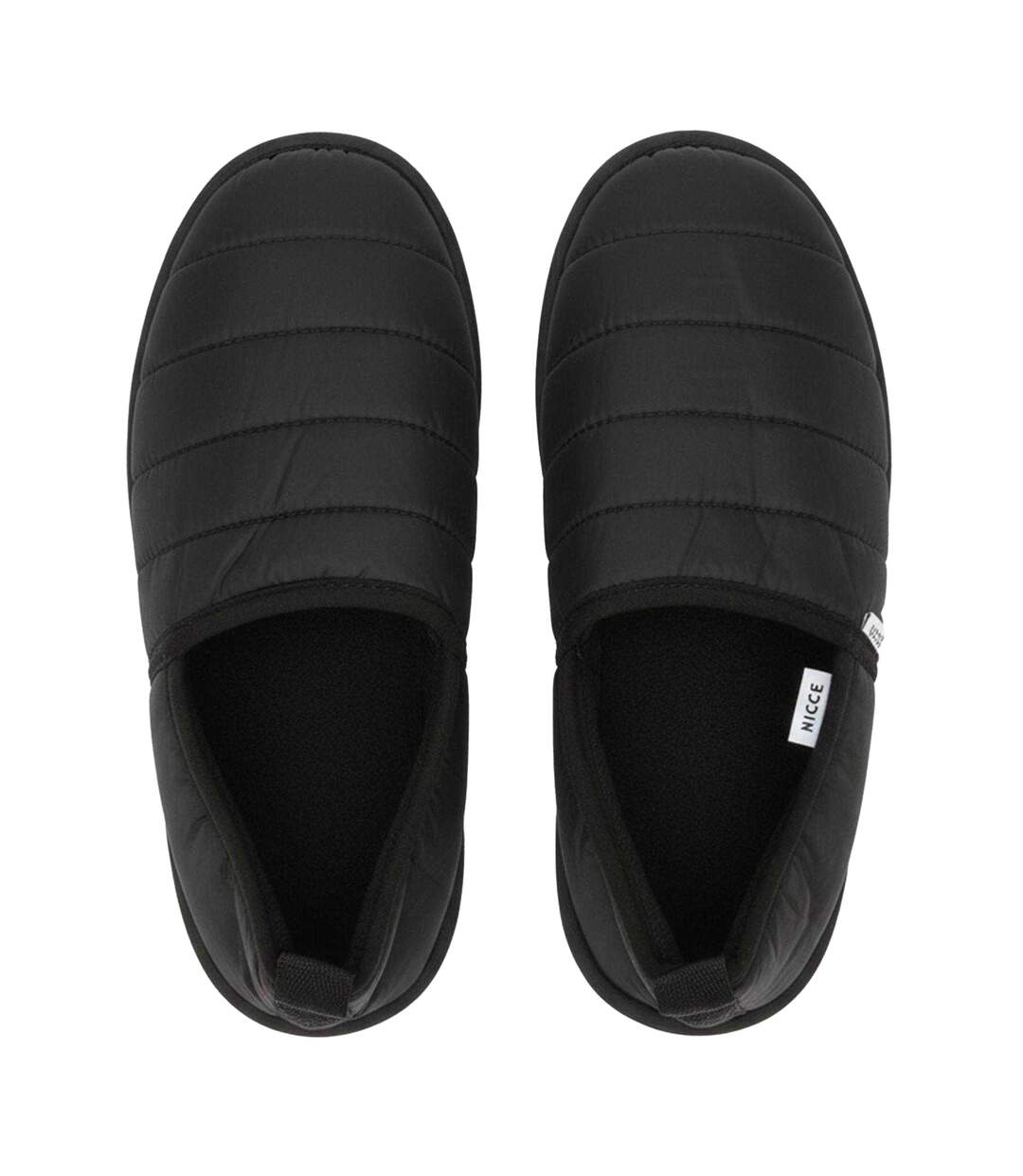 Mens Daniel Quilted Slippers Black Nicce-3
