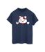 Disney - T-shirt BIG HERO BAYMAX KITTEN HEADS - Femme (Bleu marine) - UTBI15718-1