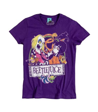 T-shirt Motif/style Animé Femme Violet Beetlejuice